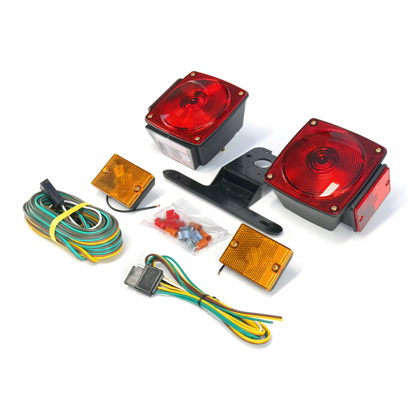 Ensemble de lumières inc. 4 1/2" x 4 1/2" rouges avec fil 20' - RecreaShop