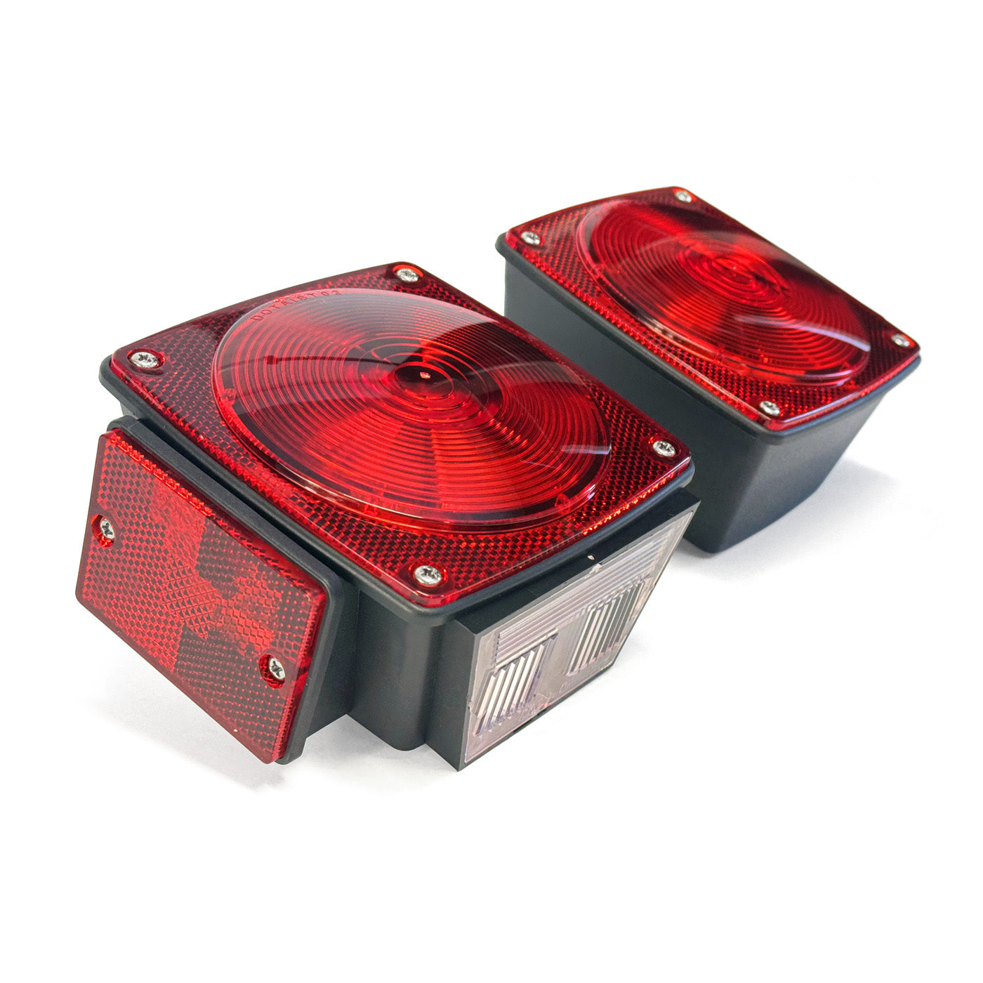 Ensemble de lumières inc. 4 1/2" x 4 1/2" rouges avec fil 20' - RecreaShop