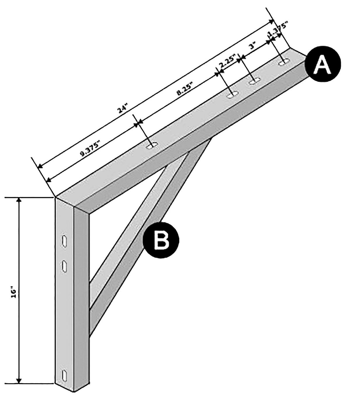 ENSEMBLE DE SUPPORTS EN ALU. (2) 16"x24" - Récréashop
