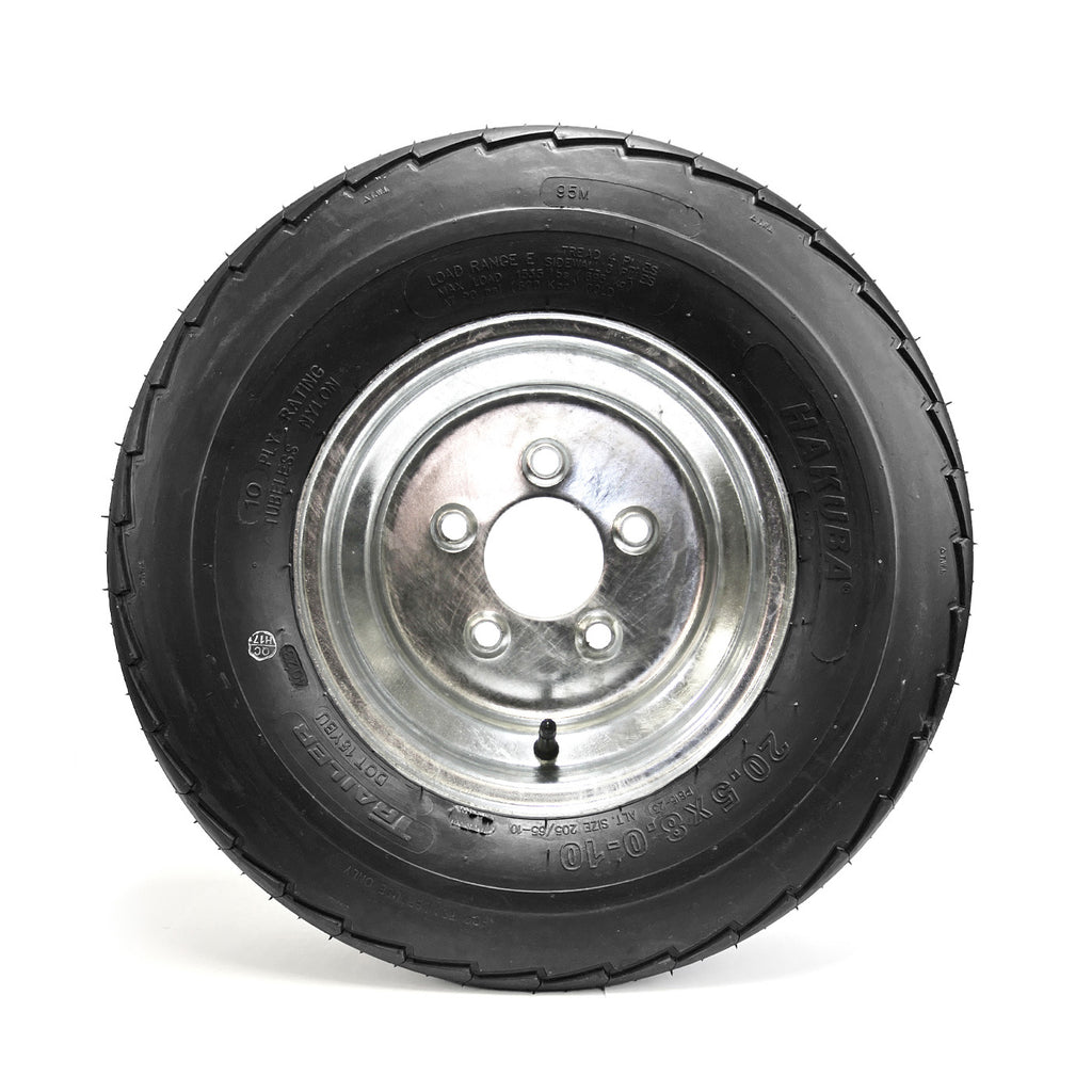 Pneu 20.5" x 8" x 10" 10 plis LRE 1535 lbs Hakuba et jante 10" 5 trous galvanisée - RecreaShop
