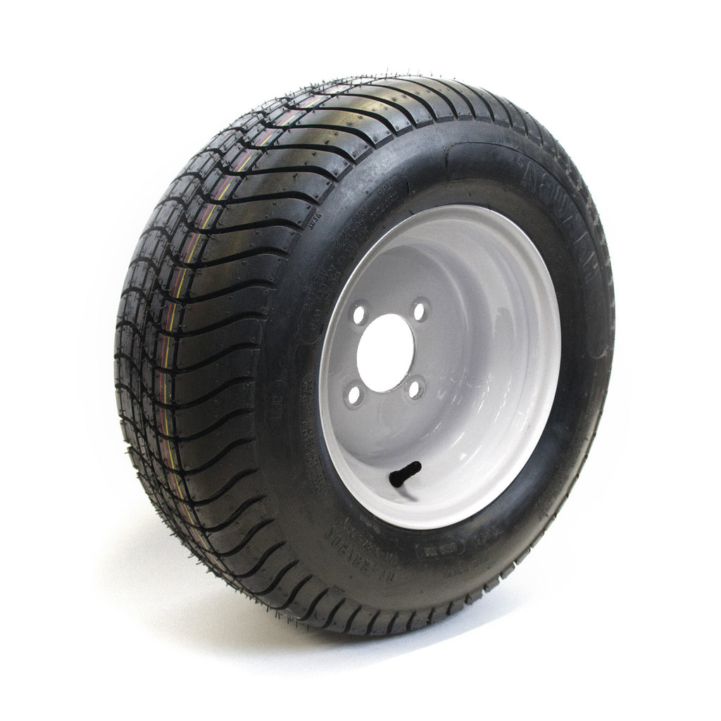 Pneu 20.5" x 8" x 10" 12 plis LRF 1670 lbs Hakuba et jante 10" 4 trous blanche - RecreaShop