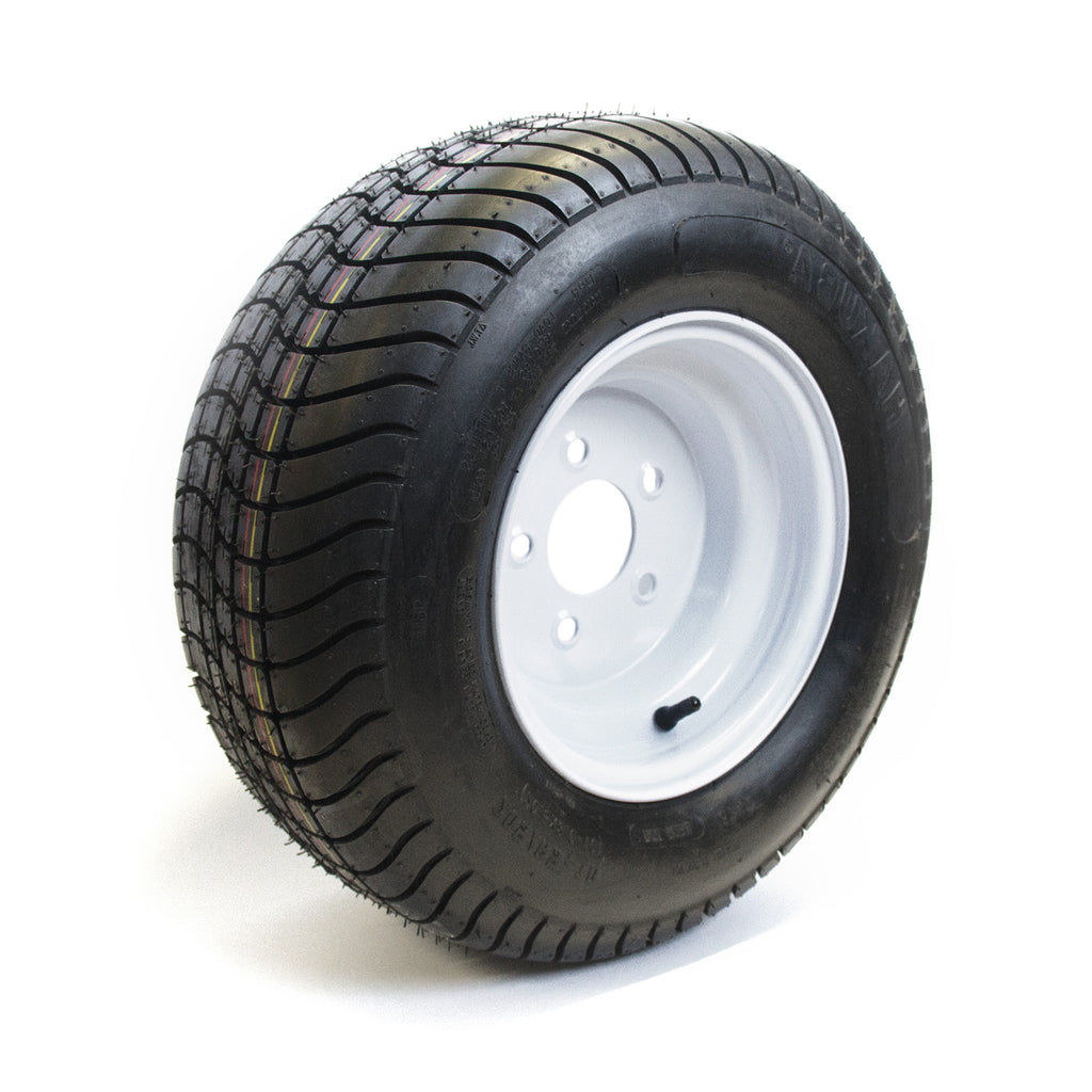 Pneu 20.5" x 8" x 10" 12 plis LRF 1670 lbs Hakuba et jante 10" 5 trous blanche - RecreaShop
