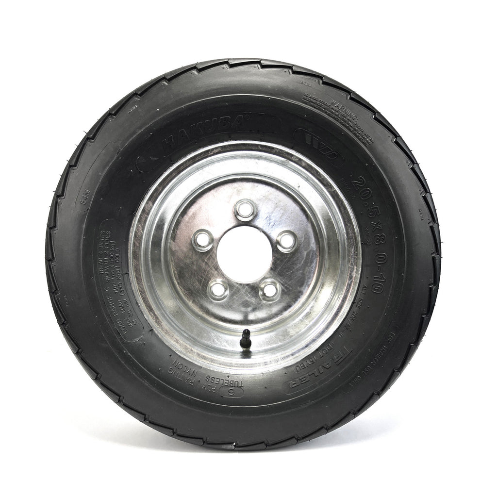 Pneu 20.5" x 8" x 10" 6 plis LRC 1105 lbs Hakuba et jante 10" 5 trous galvanisée - RecreaShop