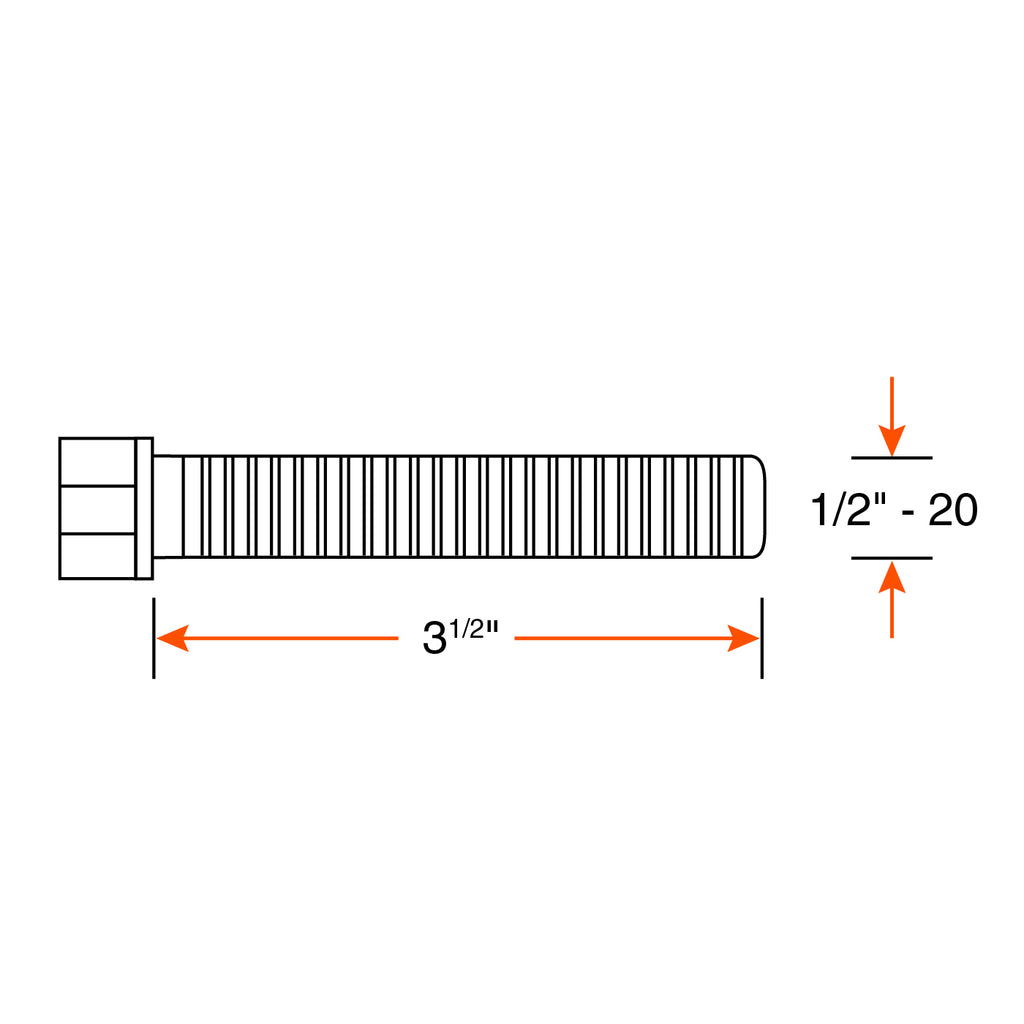 Boulon 1/2"-20 x 3 1/2" NF Flexiride SMARTOW - RecreaShop