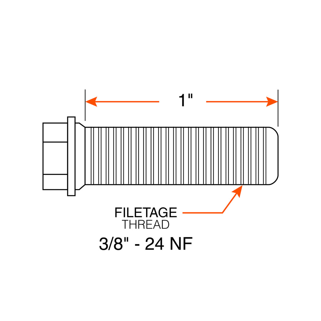 Boulon 3/8"-24 NF x 1" - RecreaShop