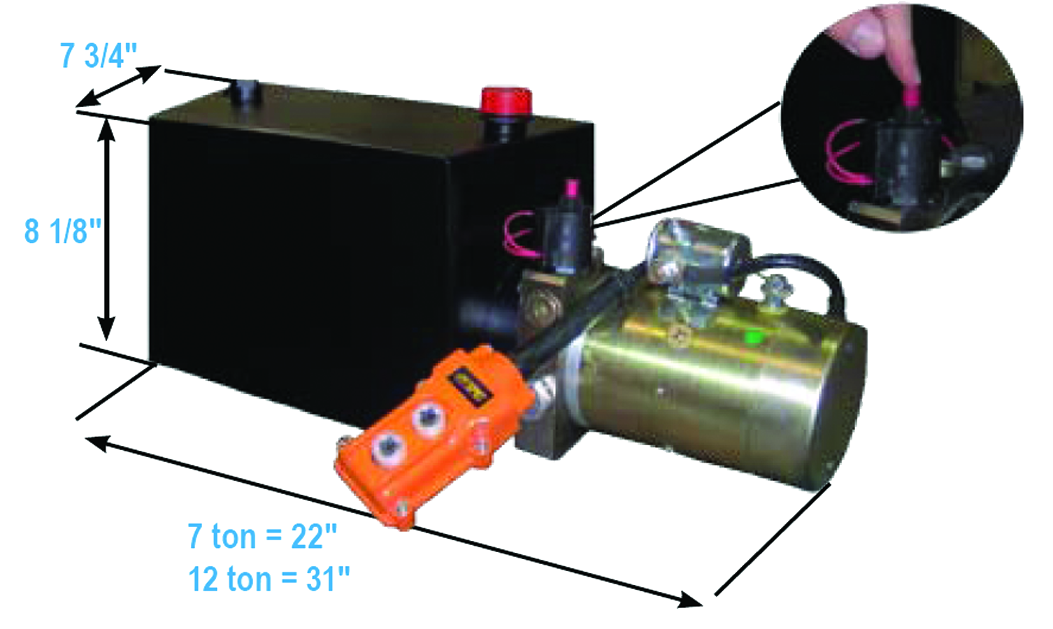 12V 12 TONS 10MM HYDRAULIC PUMP - Récréashop