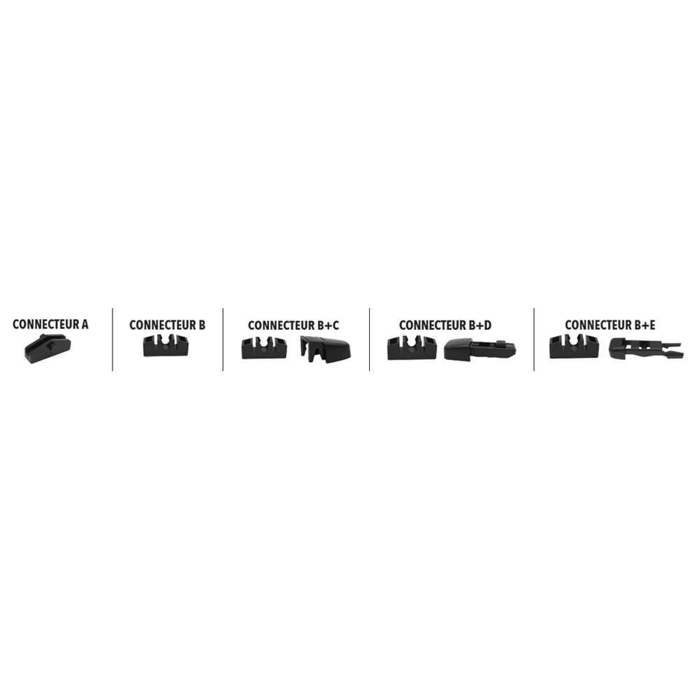 RTX essuie-glace 12" Arrière OE Multi-Fit Adapters 5 pcs - Récréashop