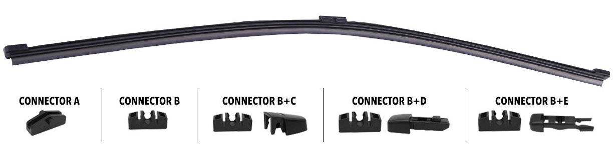 RTX essuie-glace 15" Arrière OE Multi-Fit Adapters 5 pcs - Récréashop