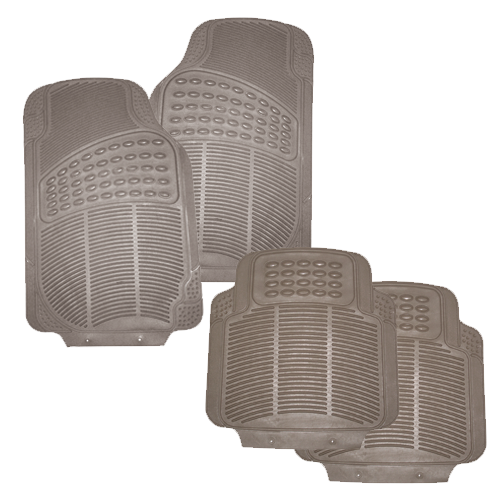 Tapis d'auto Avant/Arrière Gris (1 paquet de 4) - Récréashop