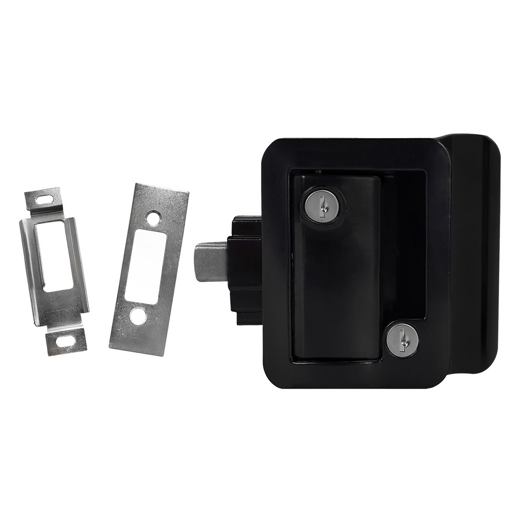 RV PRO BLACK DOOR LOCK WITH BOLT - Récréashop
