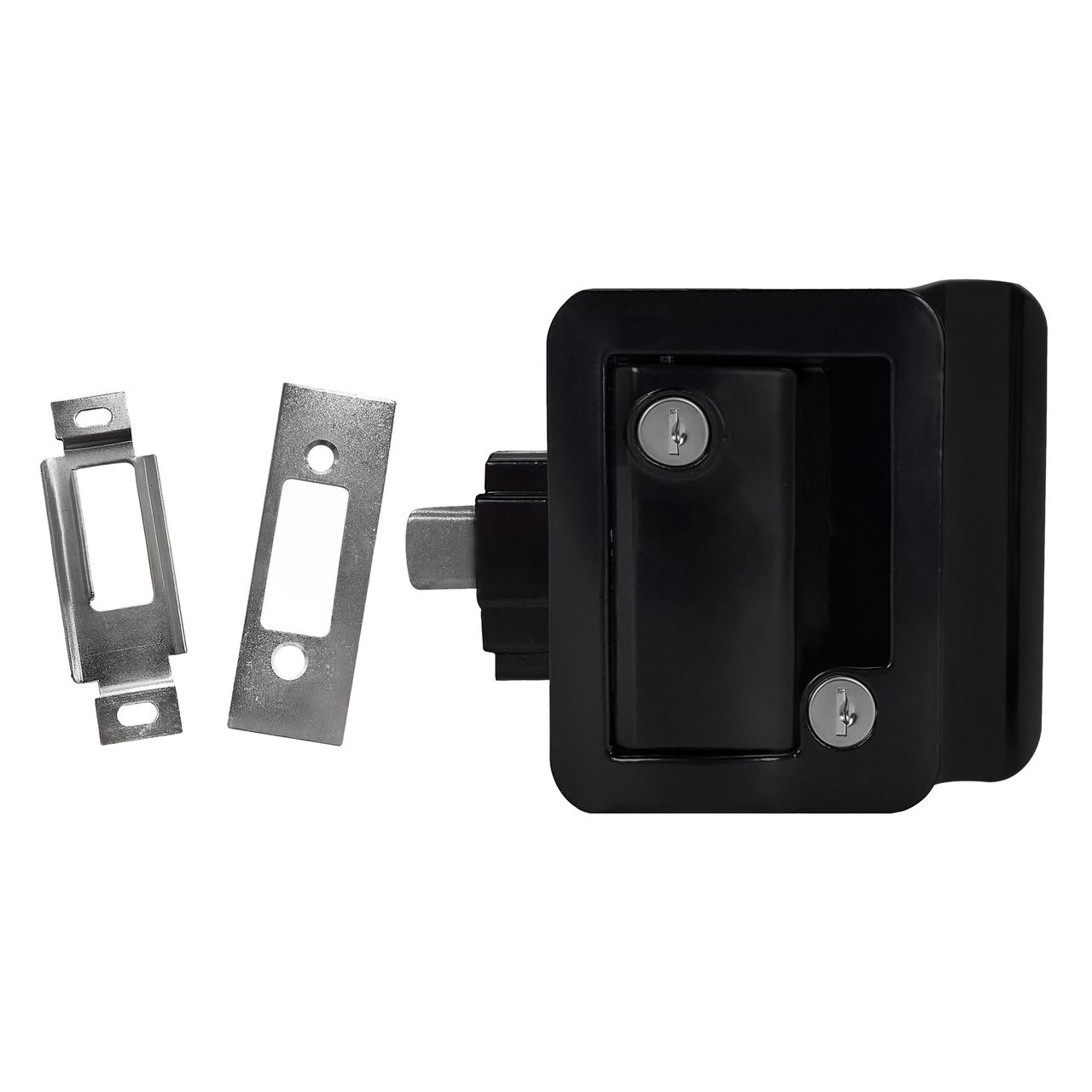 RV PRO BLACK DOOR LOCK WITH BOLT - Récréashop