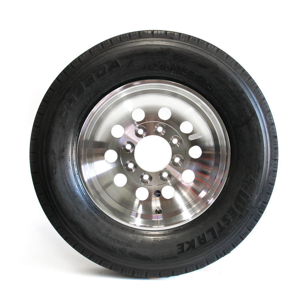Pneu radial 215/75R175 16 plis LRH 4805 lbs Westlake et jante 17 1/2" 8 trous modulaire aluminium (cap et écrous non-incl.) - RecreaShop