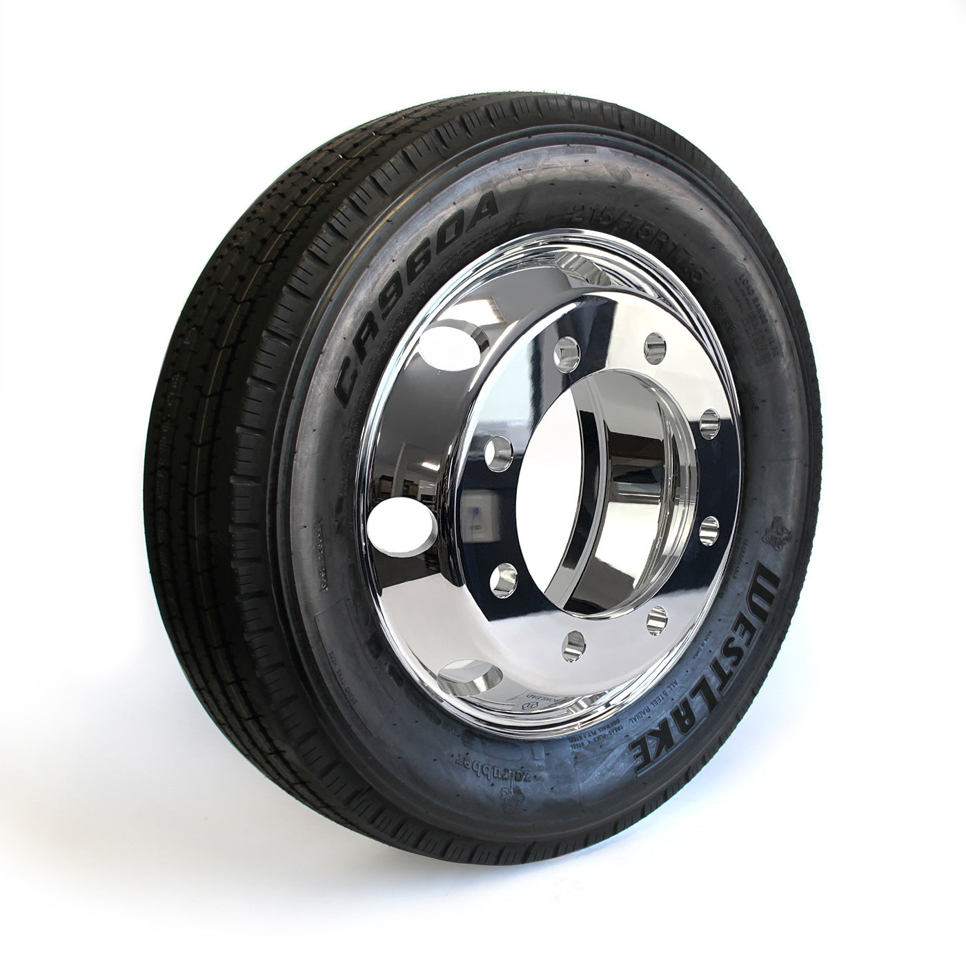 Pneu radial 215/75R175 16 plis LRH 4805 lbs Westlake et jante 17 1/2" 8 trous double aluminium - RecreaShop