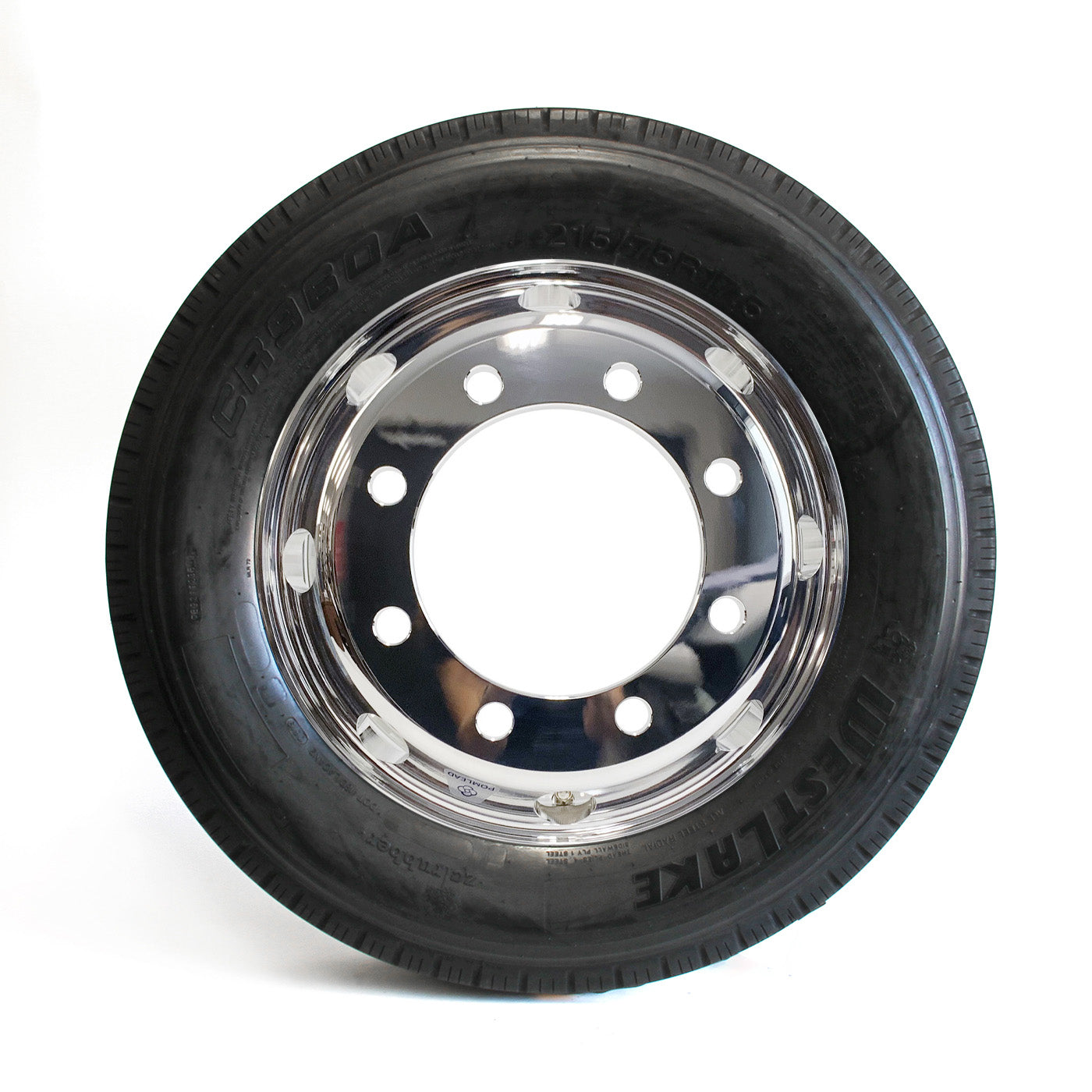 Pneu radial 215/75R175 16 plis LRH 4805 lbs Westlake et jante 17 1/2" 8 trous double aluminium - RecreaShop