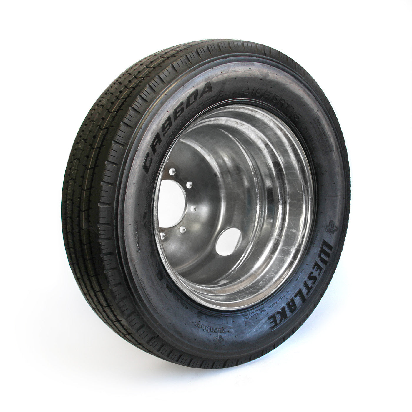 Pneu radial 215/75R175 16 plis LRH 4805 lbs Westlake et jante 17 1/2" 8 trous B.C. 6,5" double galvanisée - RecreaShop