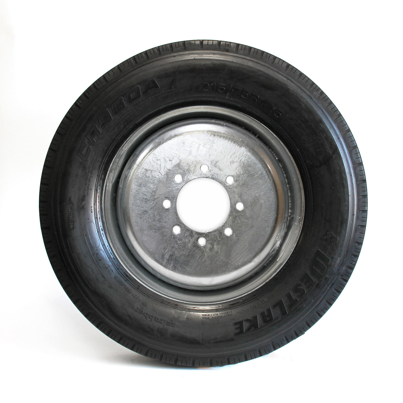 Pneu radial 215/75R175 16 plis LRH 4805 lbs Westlake et jante 17 1/2" 8 trous B.C. 6,5" double galvanisée - RecreaShop