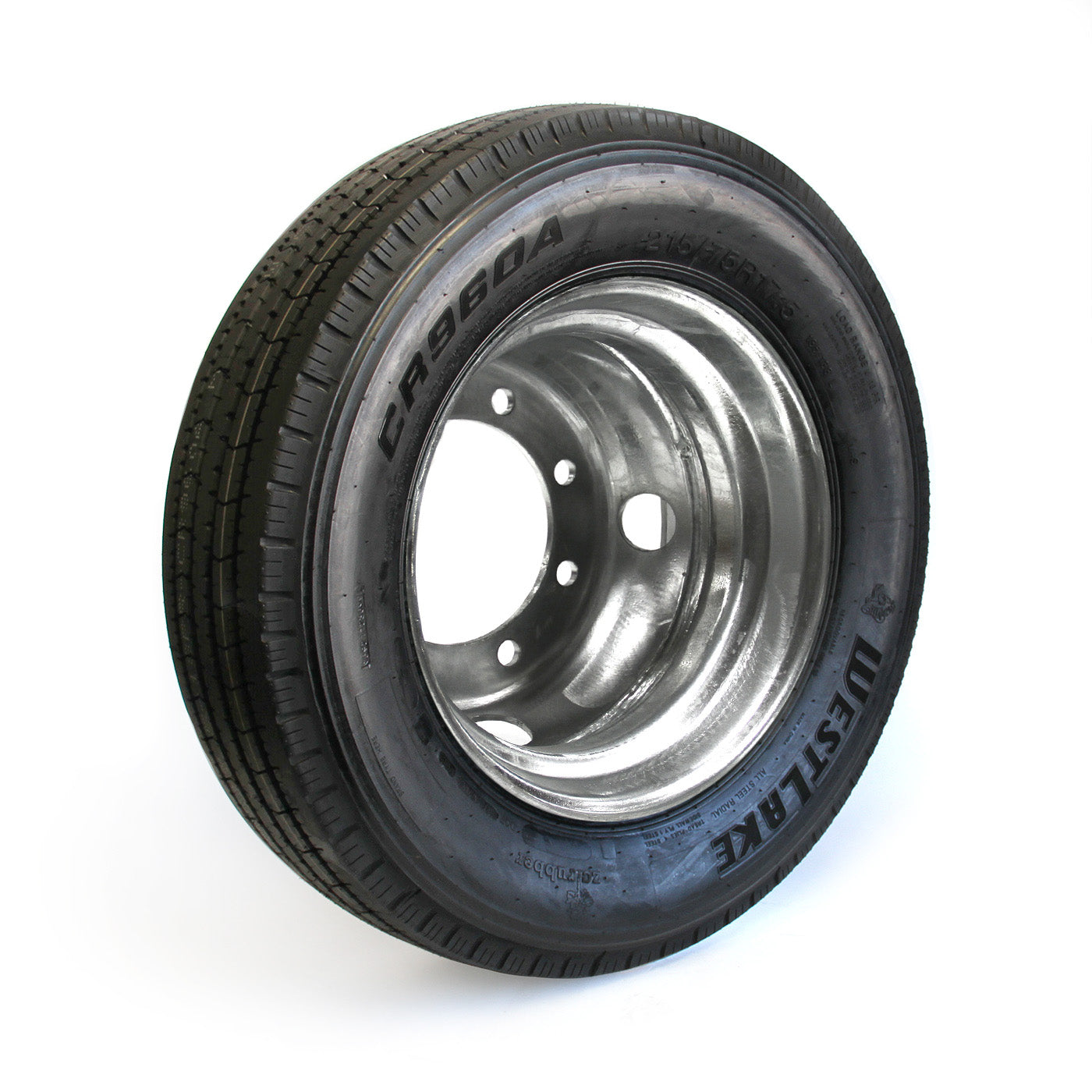 Pneu radial 215/75R175 16 plis LRH 4805 lbs Westlake et jante 17 1/2" 8 trous double galvanisée - RecreaShop