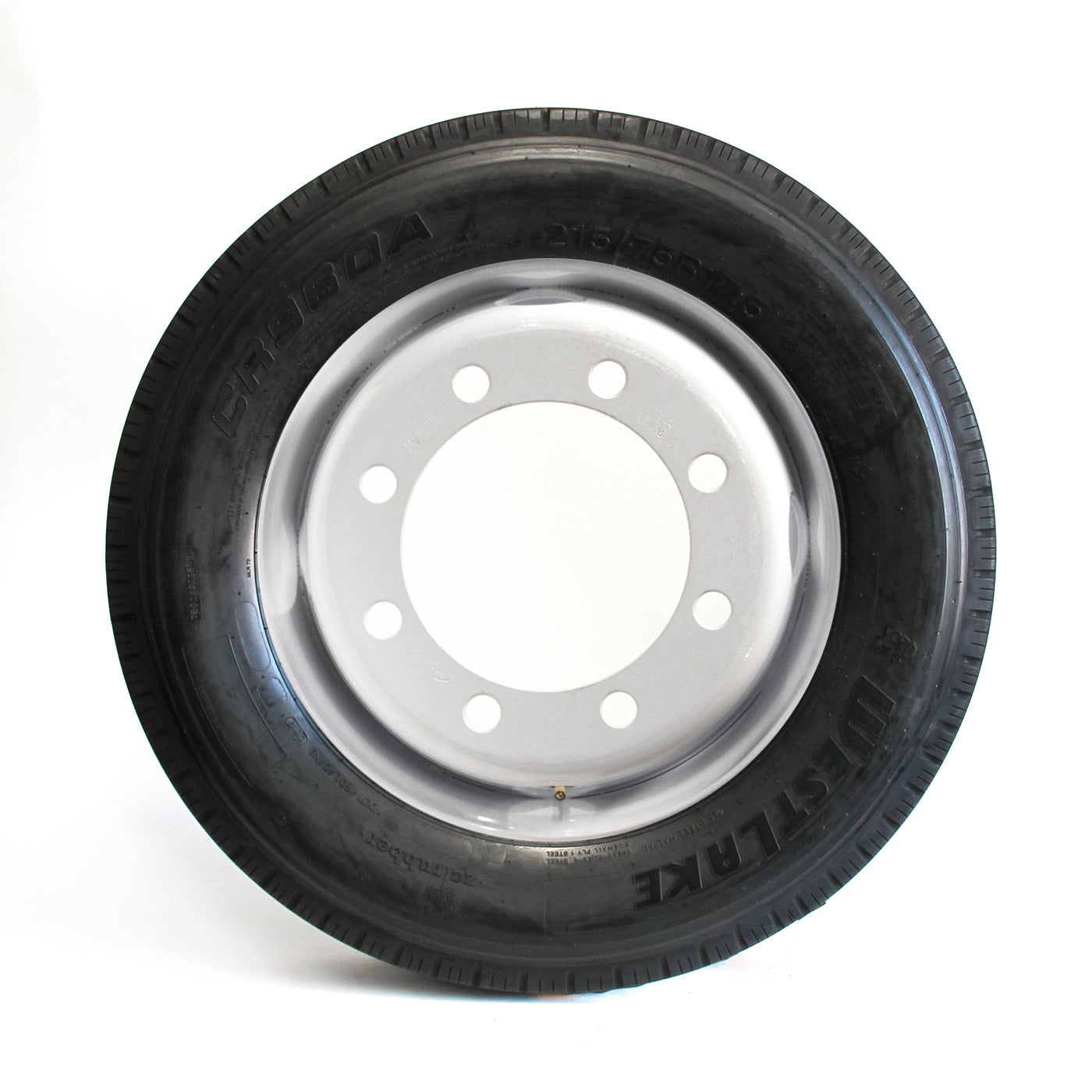 Pneu radial 215/75R175 16 plis LRH 4805 lbs Westlake et jante 17 1/2" 8 trous double blanche - RecreaShop