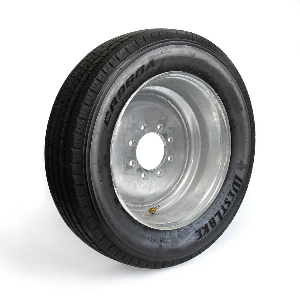 Pneu radial 215/75R175 16 plis LRH 4805 lbs Westlake et jante 17 1/2" 8 trous galvanisée - RecreaShop