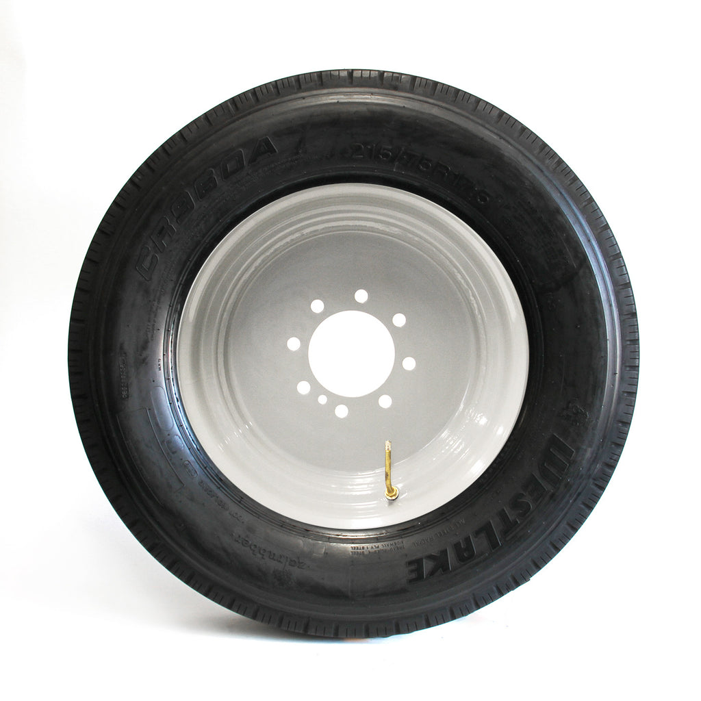 Pneu radial 215/75R175 16 plis LRH 4805 lbs Westlake et jante 17 1/2" 8 trous blanche - RecreaShop