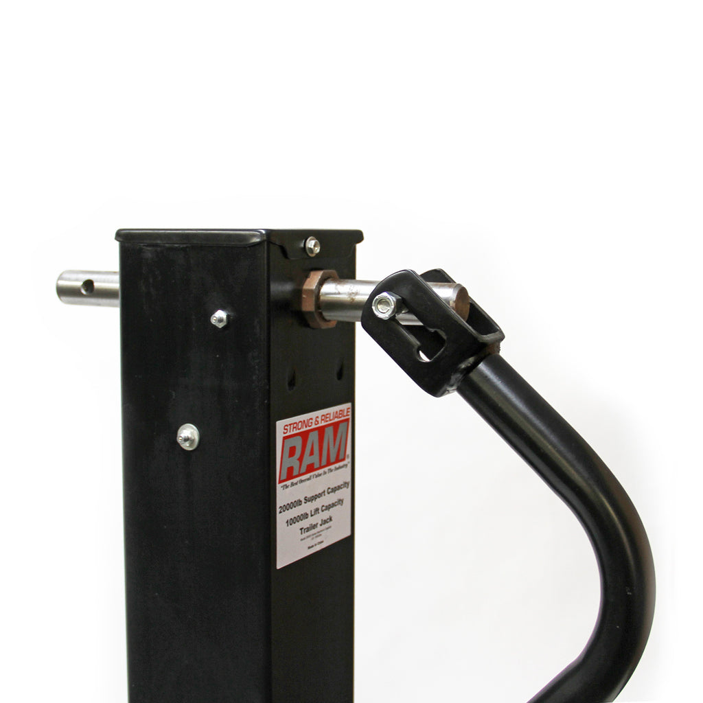 Vérin ajustable 20K 12 1/2" 1 vitesse et tube carré 4 1/4" RAM - RecreaShop
