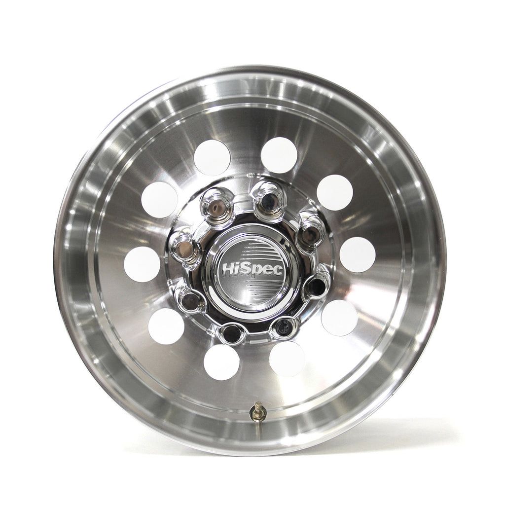 Jante 17 1/2" x 6 3/4" 8 trous 6050 lbs modulaire aluminium et centre de roue - RecreaShop