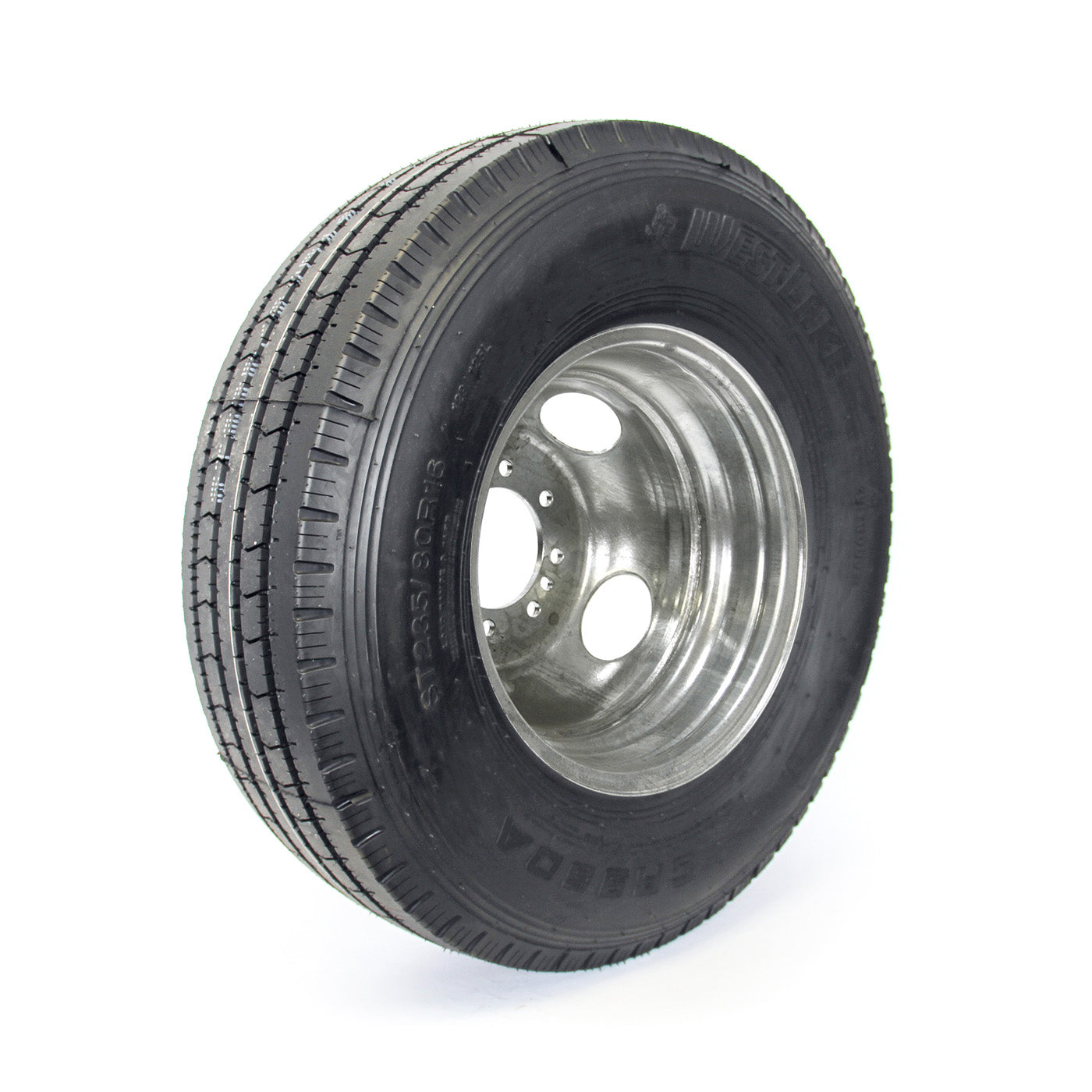 Pneu radial 235/80R16 14 plis LRG 4080 lbs Westlake et jante 16" 8 trous double galvanisée - RecreaShop