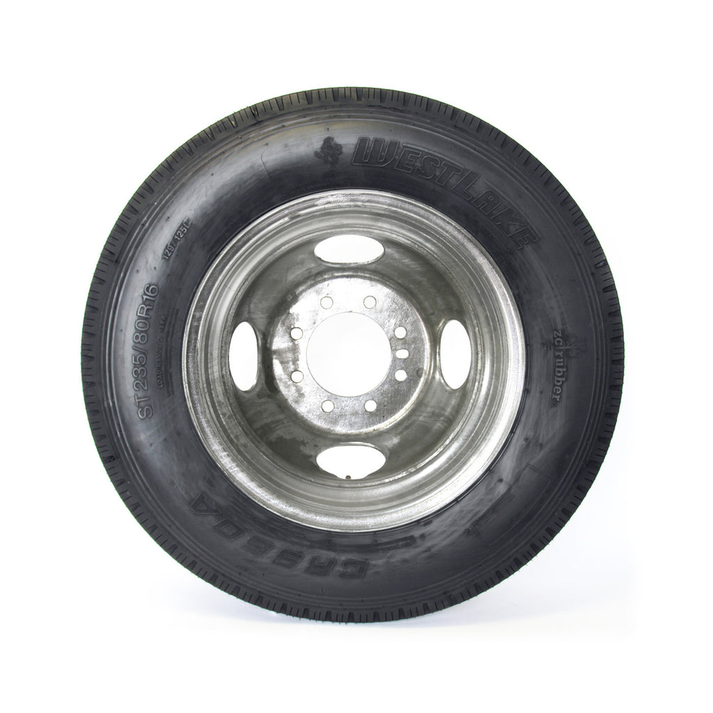 Pneu radial 235/80R16 14 plis LRG 4080 lbs Westlake et jante 16" 8 trous double galvanisée - RecreaShop