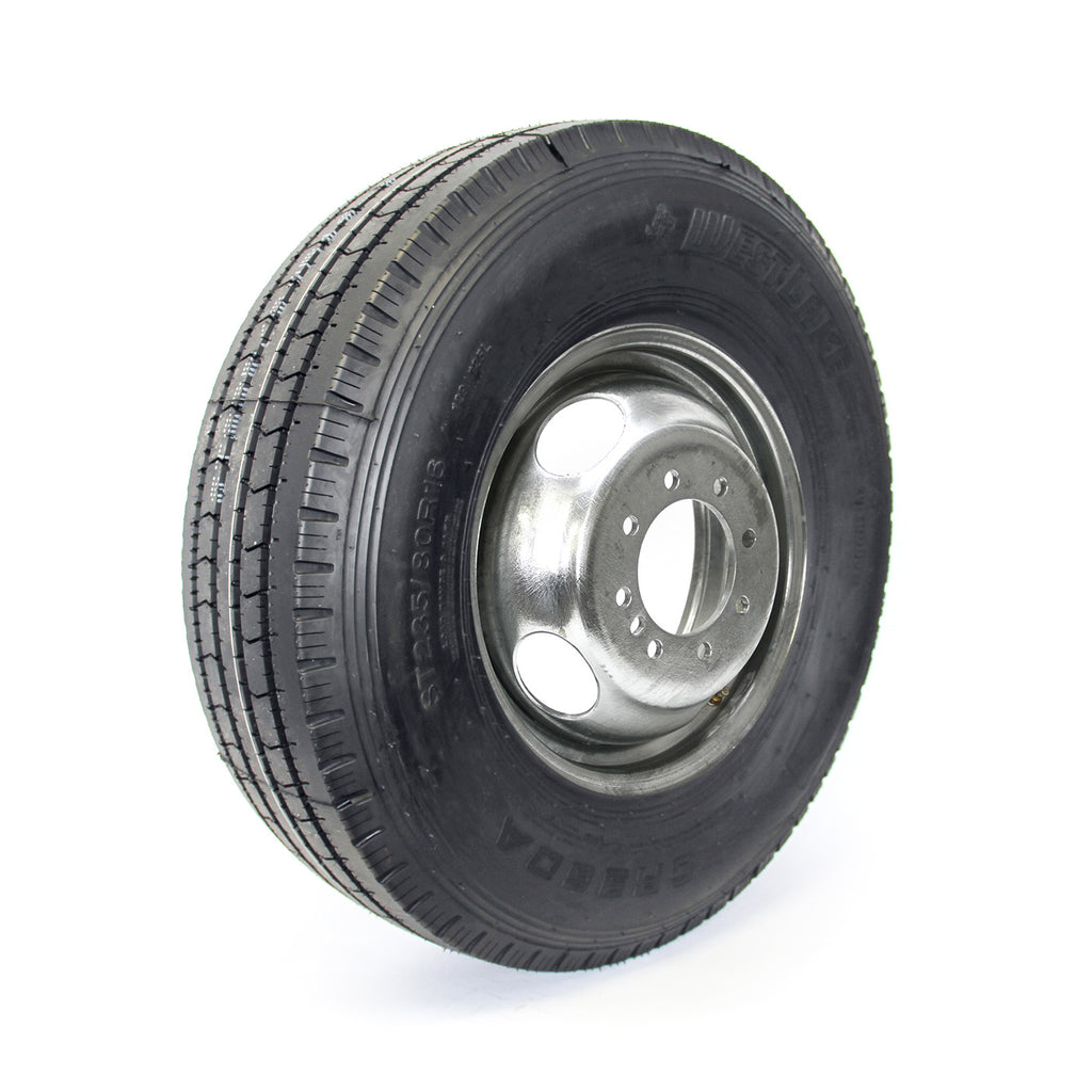 Pneu radial 235/80R16 14 plis LRG 4080 lbs Westlake et jante 16" 8 trous double galvanisée - RecreaShop