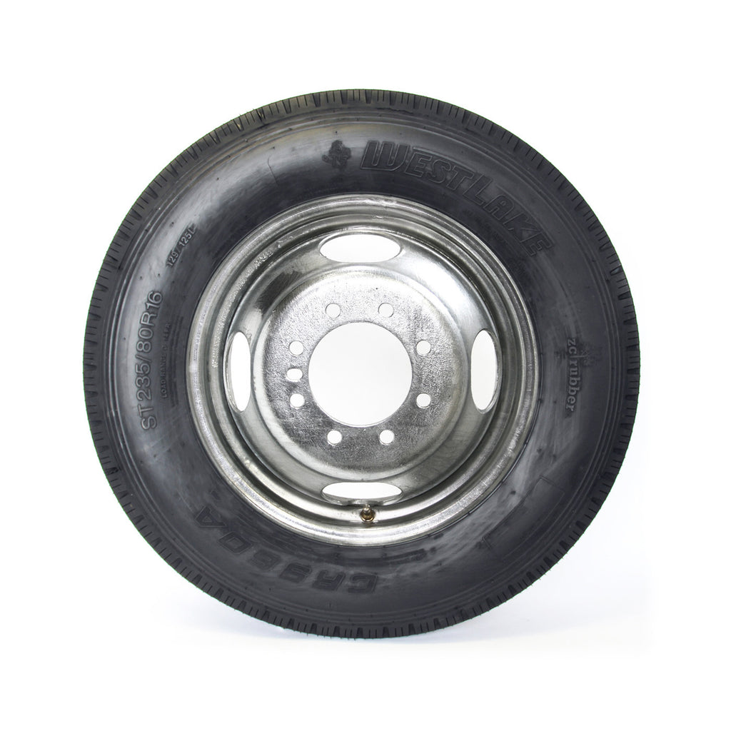 Pneu radial 235/80R16 14 plis LRG 4080 lbs Westlake et jante 16" 8 trous double galvanisée - RecreaShop