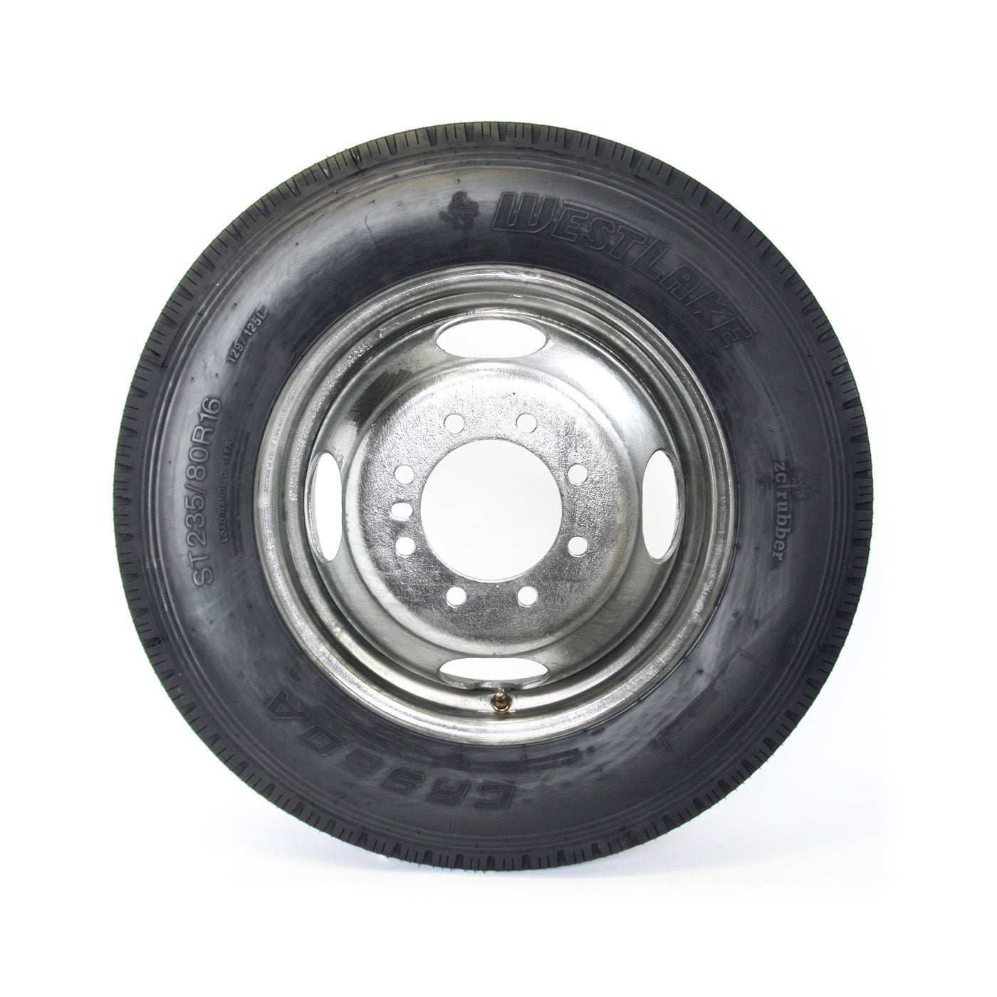Pneu radial 235/80R16 14 plis LRG 4080 lbs Westlake et jante 16" 8 trous double galvanisée - RecreaShop