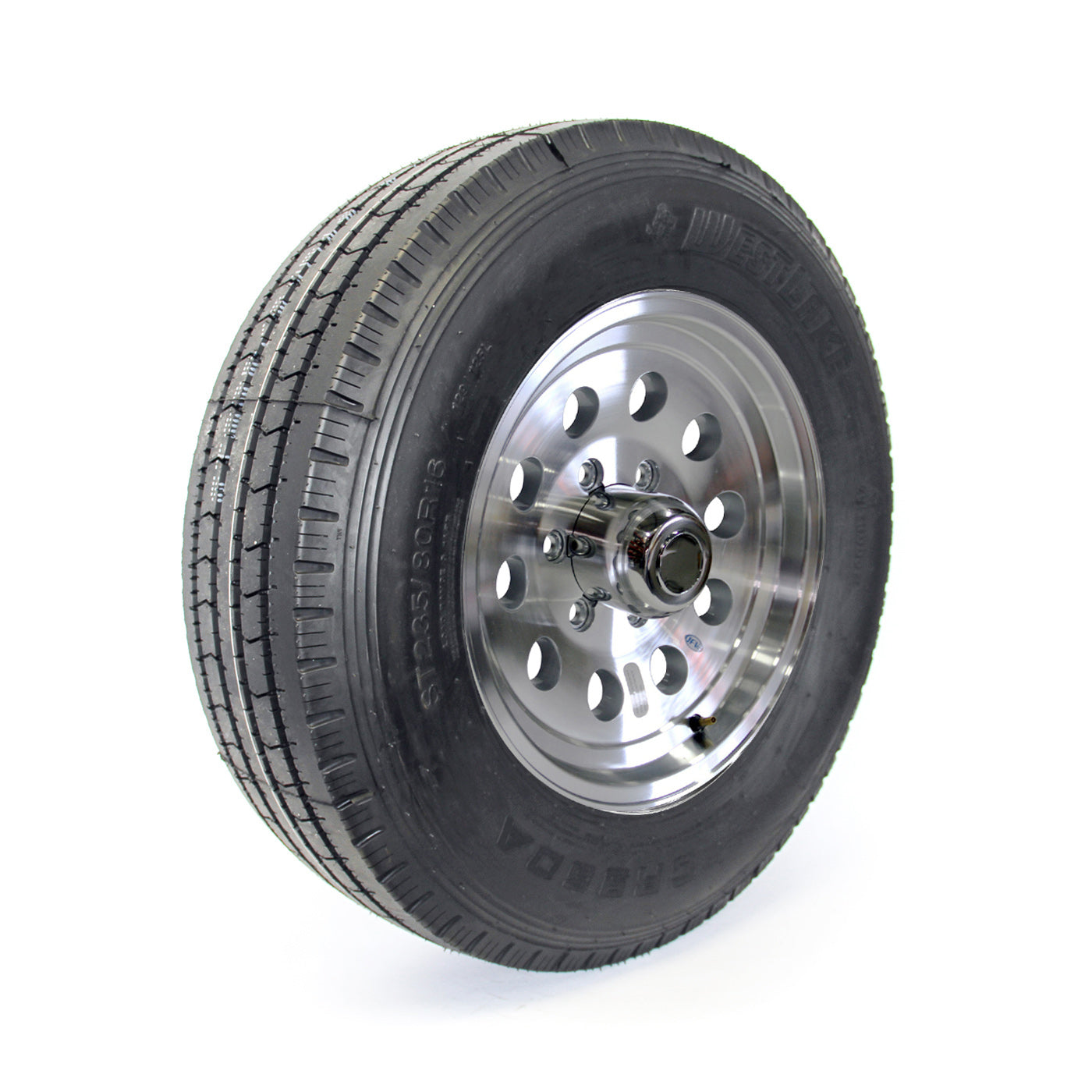 Pneu radial 235/85R16 14 plis LRG 4400 lbs Westlake et jante 16" 6 trous modulaire aluminium - RecreaShop