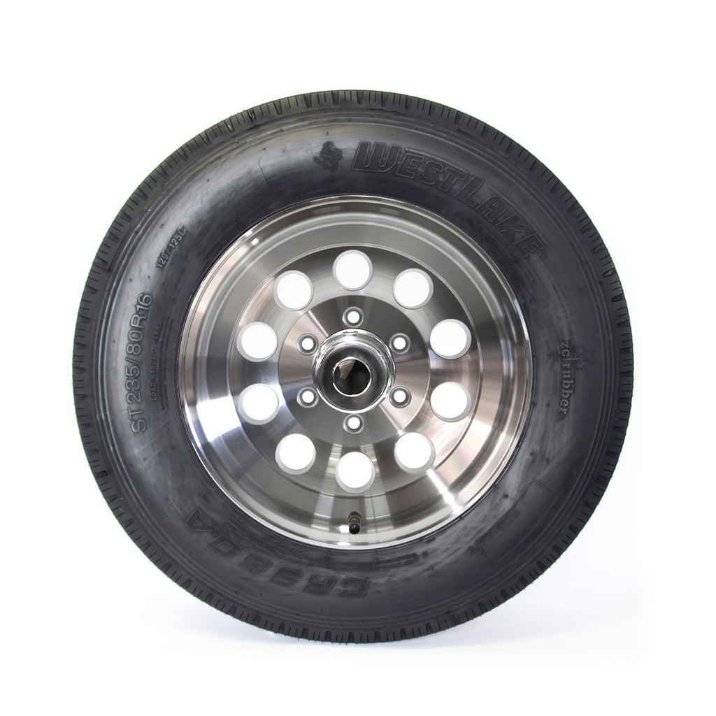 Pneu radial 235/85R16 14 plis LRG 4400 lbs Westlake et jante 16" 6 trous modulaire aluminium - RecreaShop