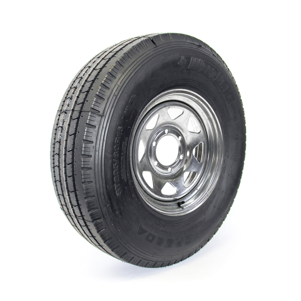 Pneu radial 235/85R16 14 plis LRG 4400 lbs Westlake et jante 16" 6 trous galvanisée - RecreaShop