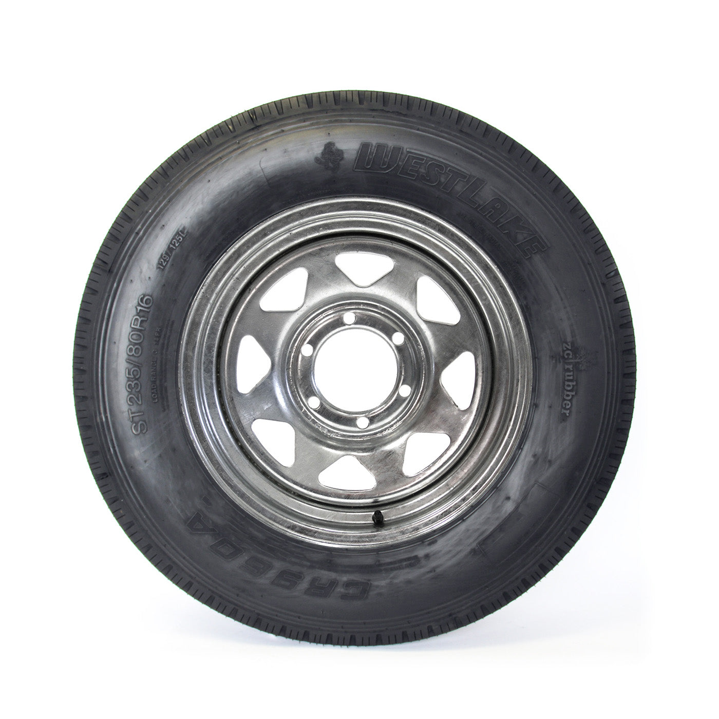 Pneu radial 235/85R16 14 plis LRG 4400 lbs Westlake et jante 16" 6 trous galvanisée - RecreaShop