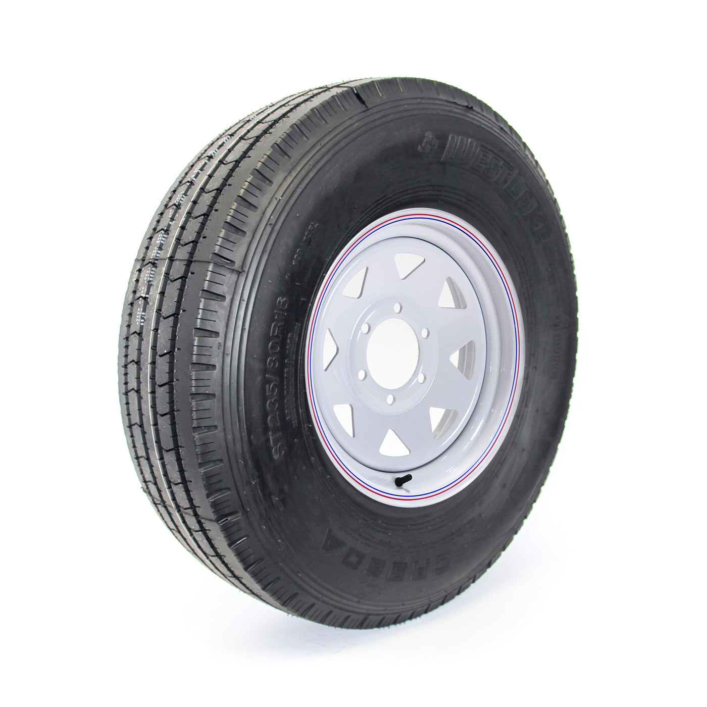 Pneu radial 235/85R16 14 plis LRG 4400 lbs Westlake et jante 16" 6 trous rally - RecreaShop