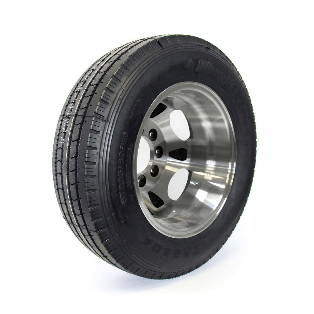 Pneu radial 235/85R16 14 plis LRG 4400 lbs Westlake et jante 16" 8 trous double aluminium - RecreaShop