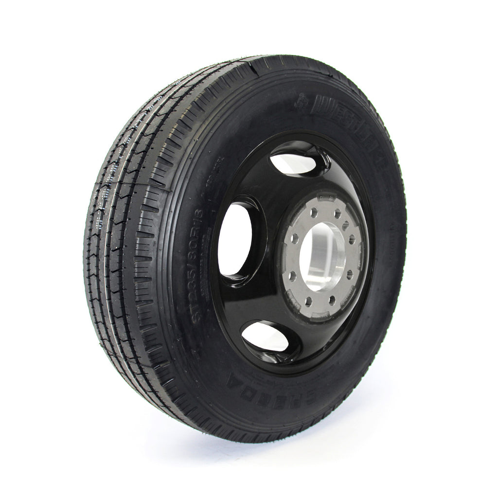 Pneu radial 235/85R16 14 plis LRG 4400 lbs Westlake et jante 16" 8 trous double aluminium - RecreaShop