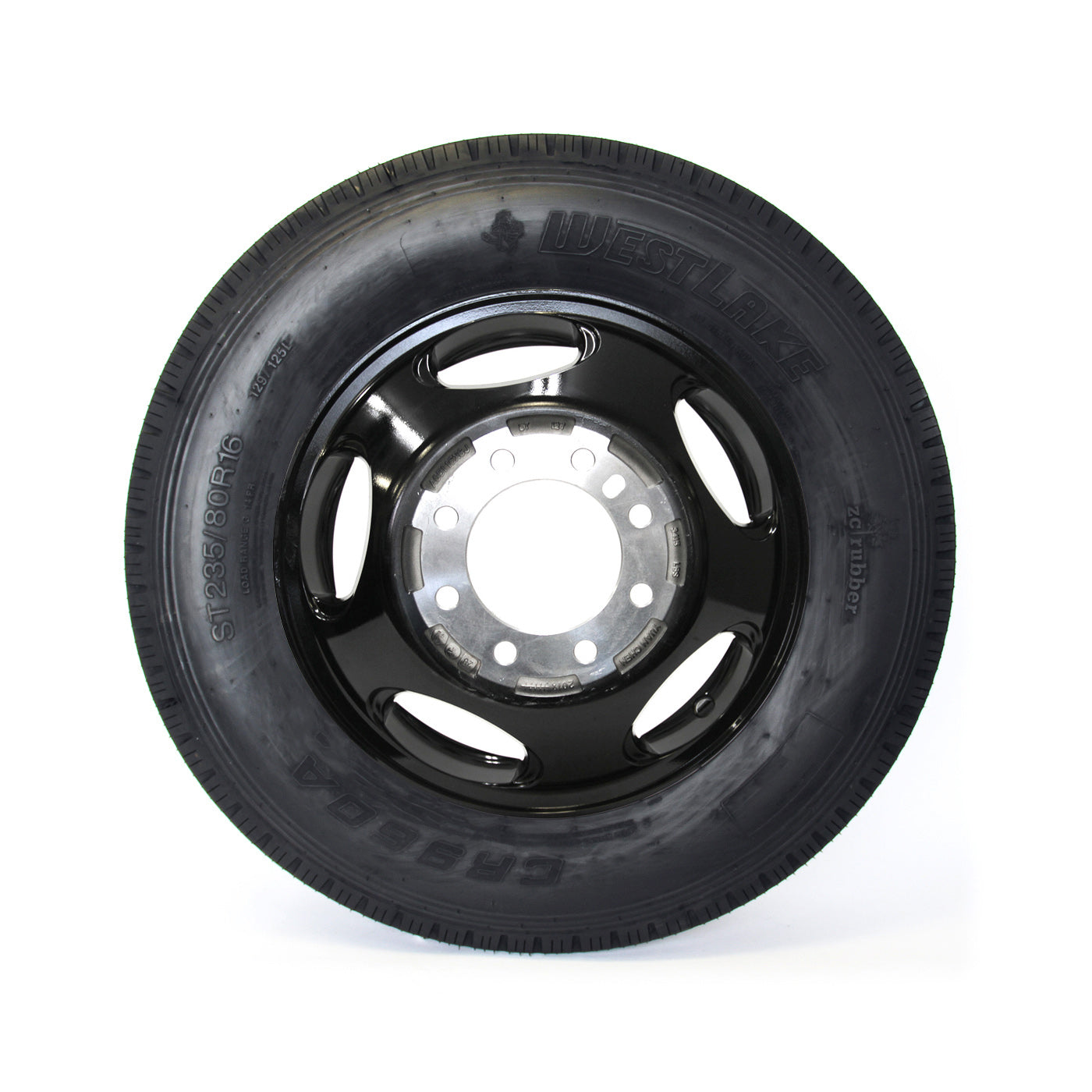 Pneu radial 235/85R16 14 plis LRG 4400 lbs Westlake et jante 16" 8 trous double aluminium - RecreaShop