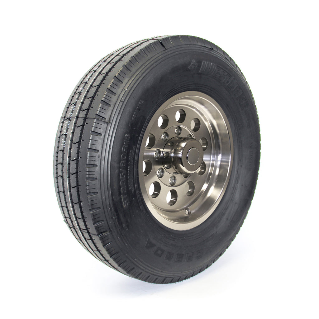 Pneu radial 235/85R16 14 plis LRG 4400 lbs Westlake et jante 16" 8 trous modulaire aluminium - RecreaShop