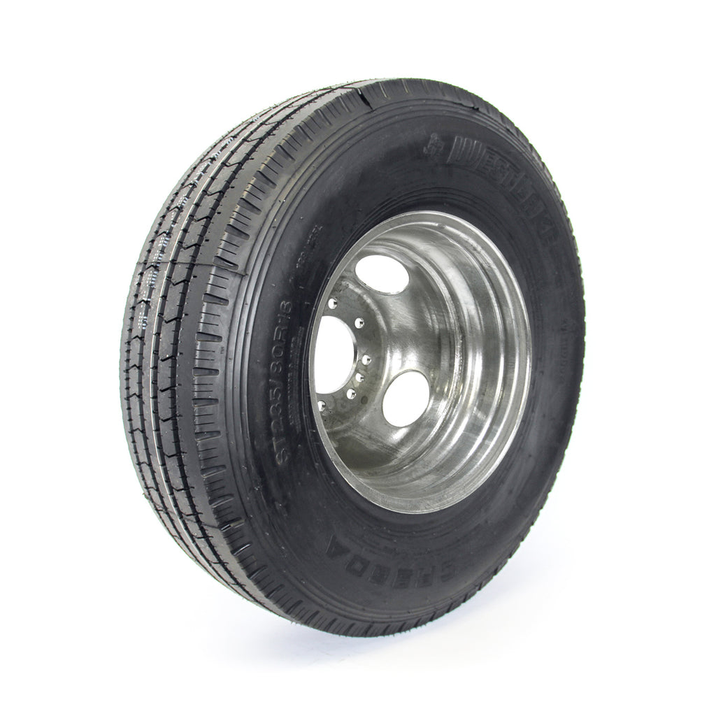 Pneu radial 235/85R16 14 plis LRG 4400 lbs Westlake et jante 16" 8 trous double galvanisée - RecreaShop