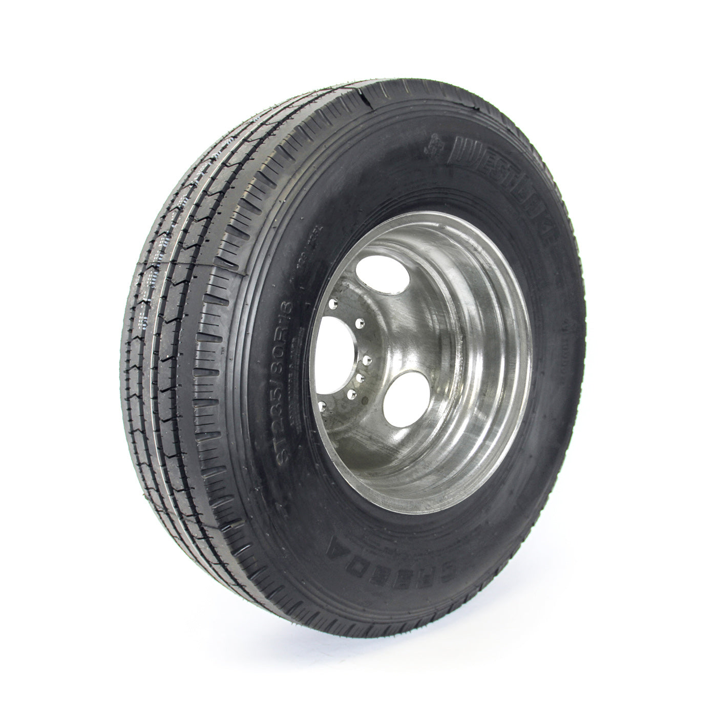 Pneu radial 235/85R16 14 plis LRG 4400 lbs Westlake et jante 16" 8 trous double galvanisée - RecreaShop
