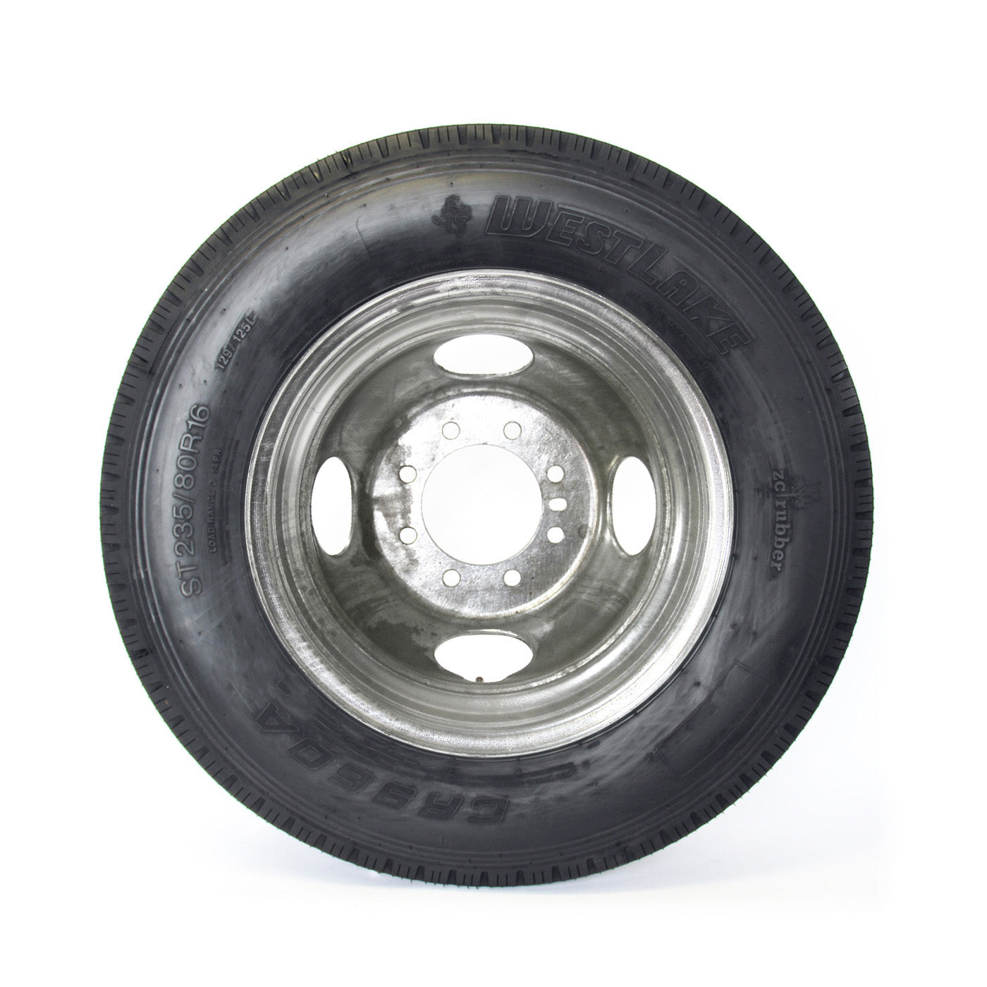 Pneu radial 235/85R16 14 plis LRG 4400 lbs Westlake et jante 16" 8 trous double galvanisée - RecreaShop