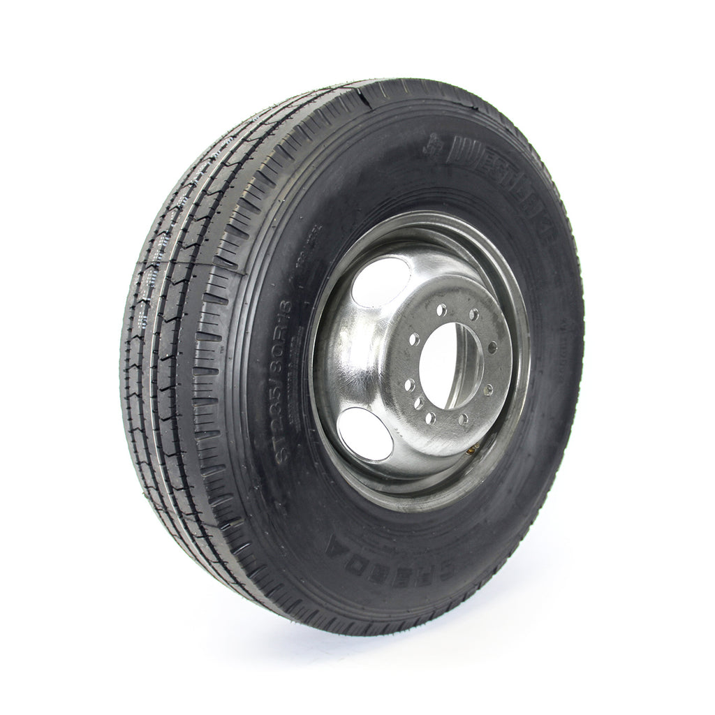 Pneu radial 235/85R16 14 plis LRG 4400 lbs Westlake et jante 16" 8 trous double galvanisée - RecreaShop