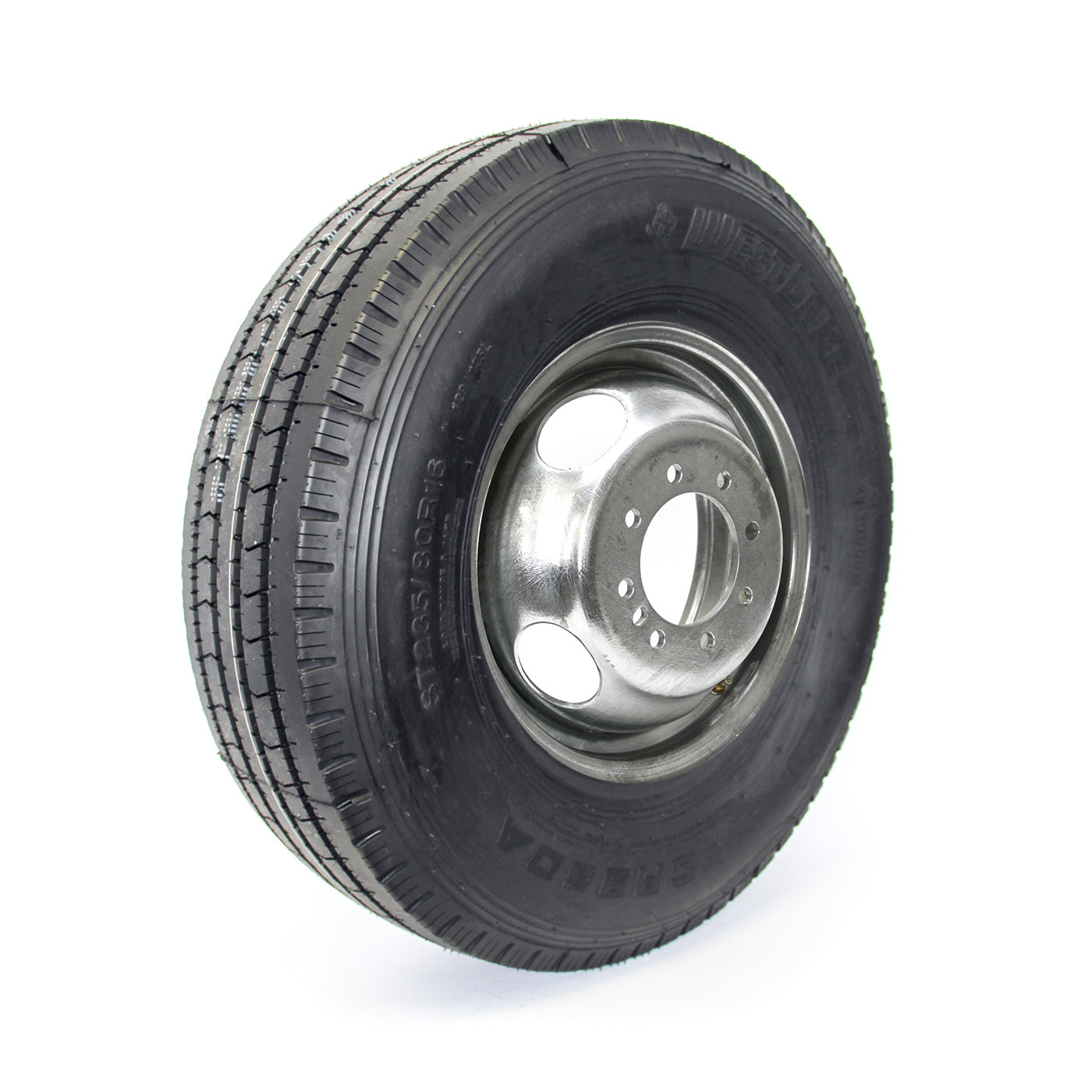 Pneu radial 235/85R16 14 plis LRG 4400 lbs Westlake et jante 16" 8 trous double galvanisée - RecreaShop