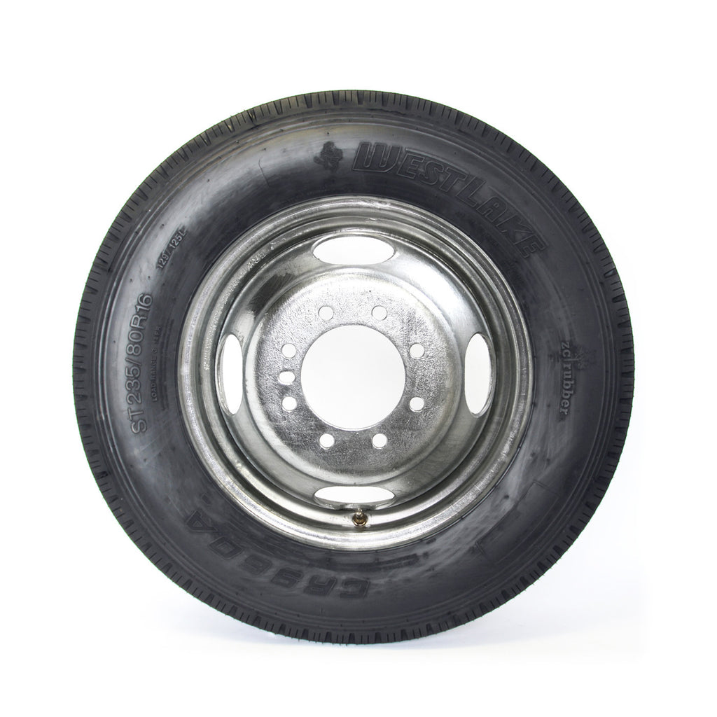Pneu radial 235/85R16 14 plis LRG 4400 lbs Westlake et jante 16" 8 trous double galvanisée - RecreaShop