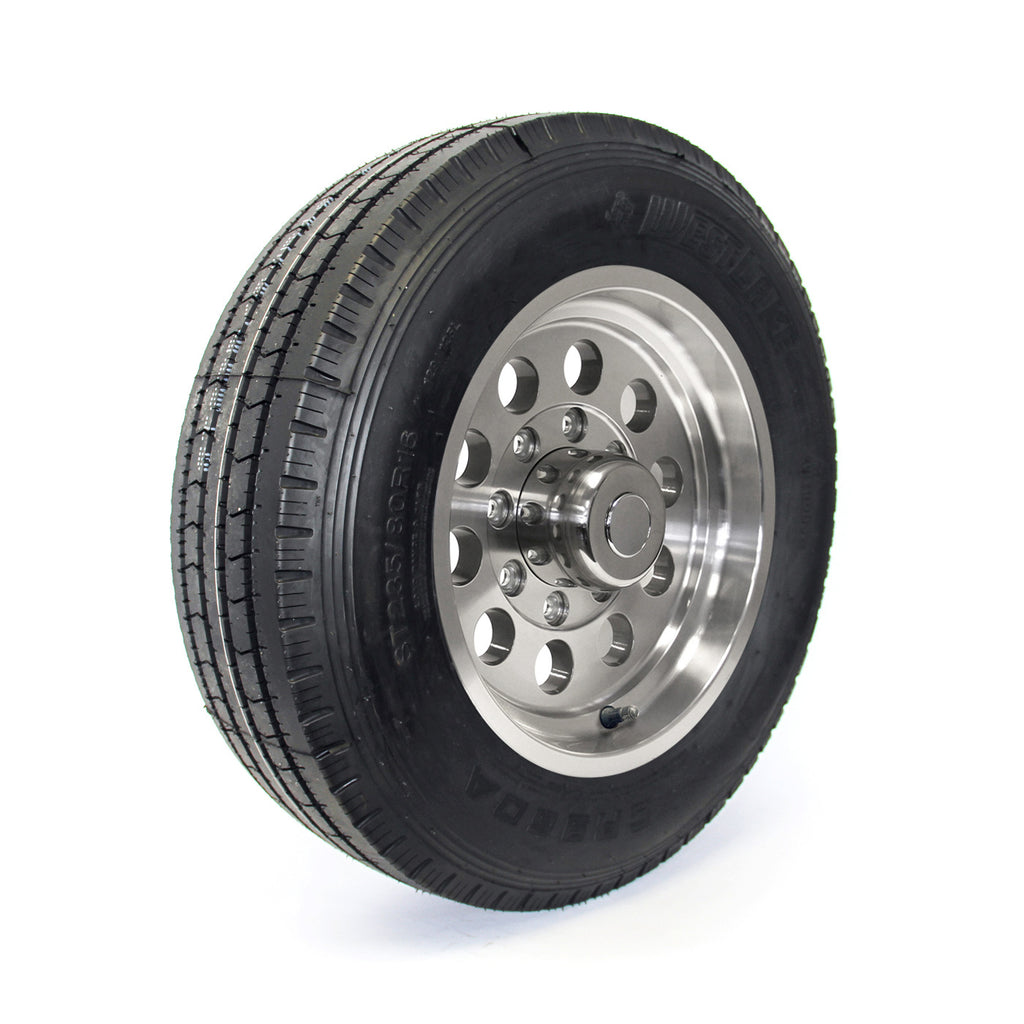 Pneu radial 235/85R16 14 plis LRG 4400 lbs Westlake et jante 16" 8 trous modulaire aluminium - RecreaShop
