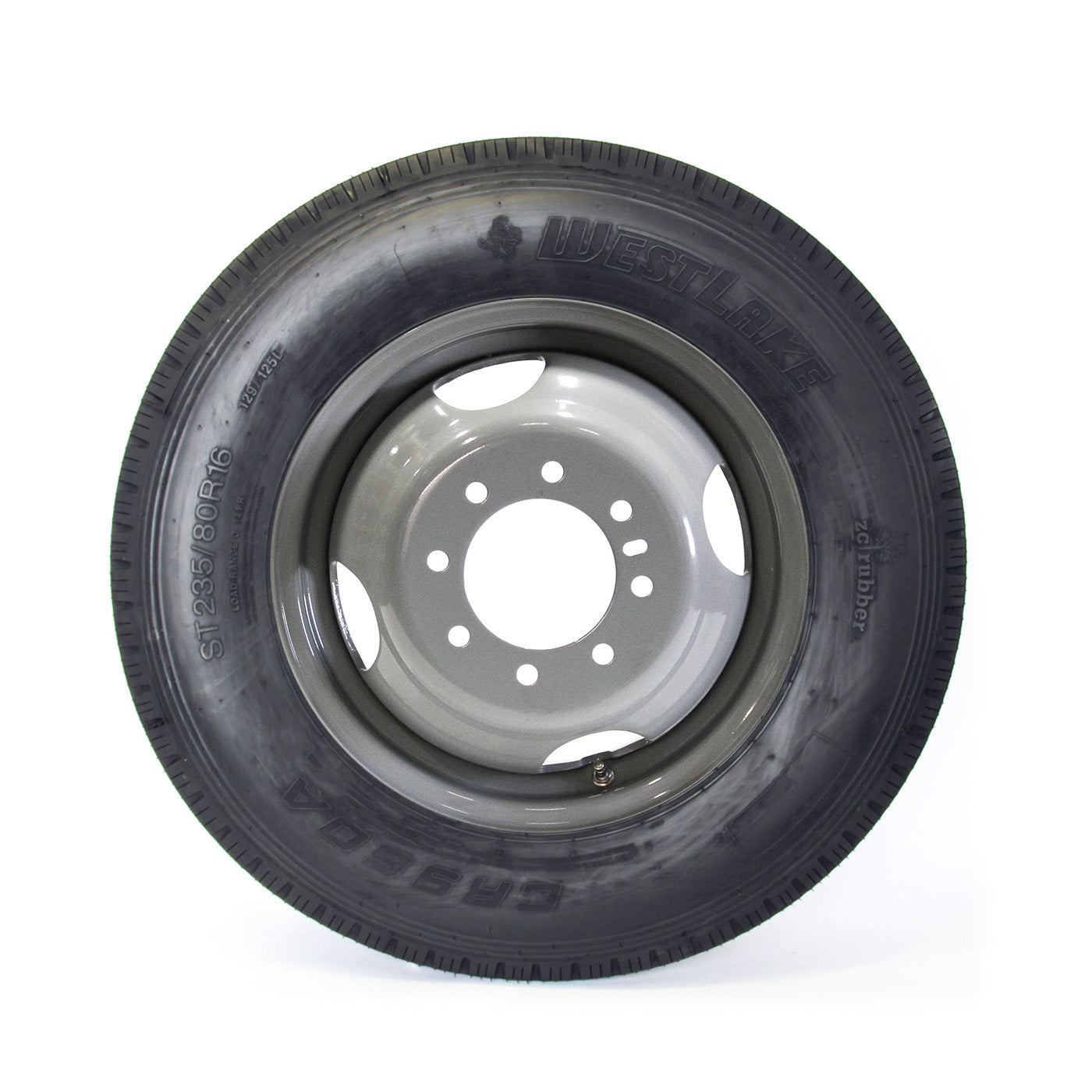 Pneu radial 235/85R16 14 plis LRG 4400 lbs Westlake et jante 16" 8 trous double grise - RecreaShop