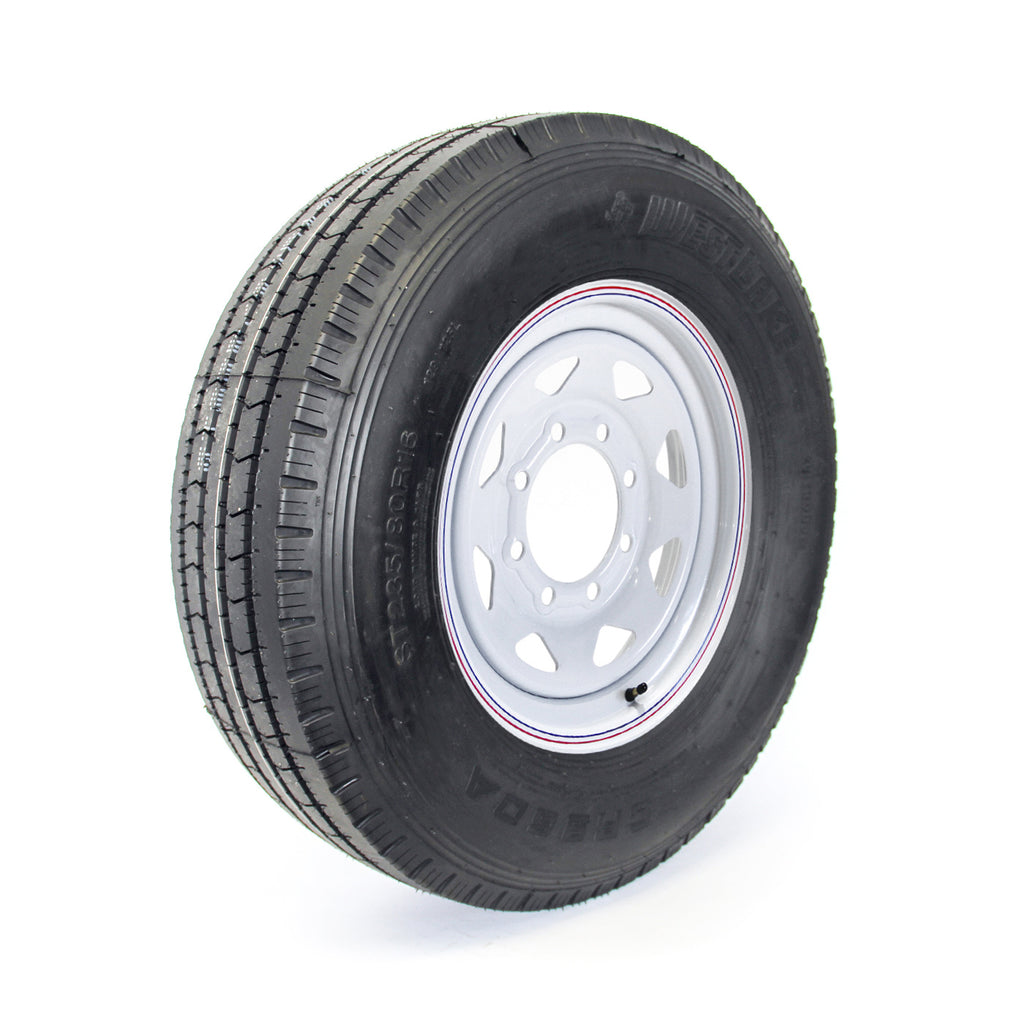 Pneu radial 235/85R16 14 plis LRG 4400 lbs Westlake et jante 16" 8 trous rally - RecreaShop