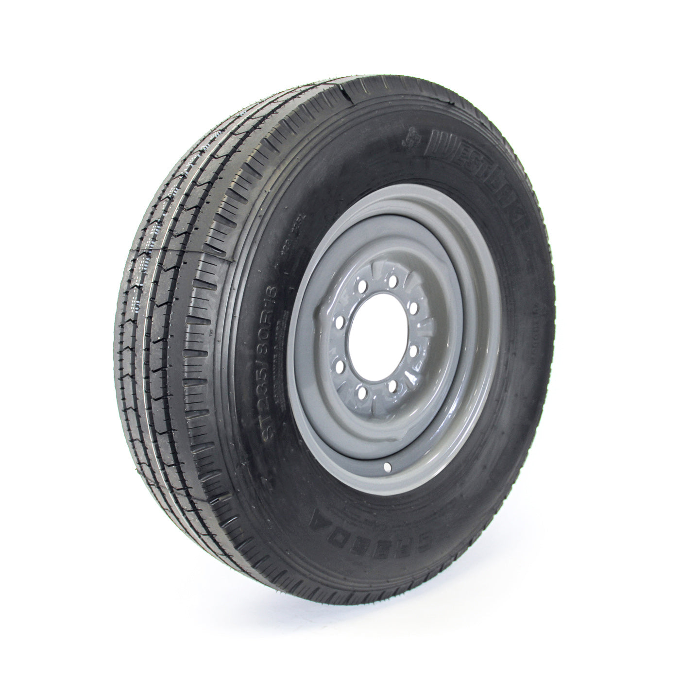 Pneu radial 235/85R16 14 plis LRG 4400 lbs Westlake et jante 16" 8 trous grise - RecreaShop